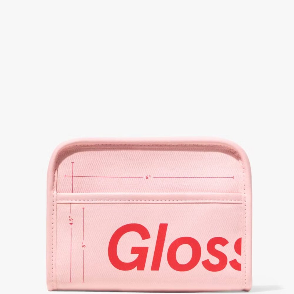 Glossier Mini Beauty Bag in Pink, Brand New